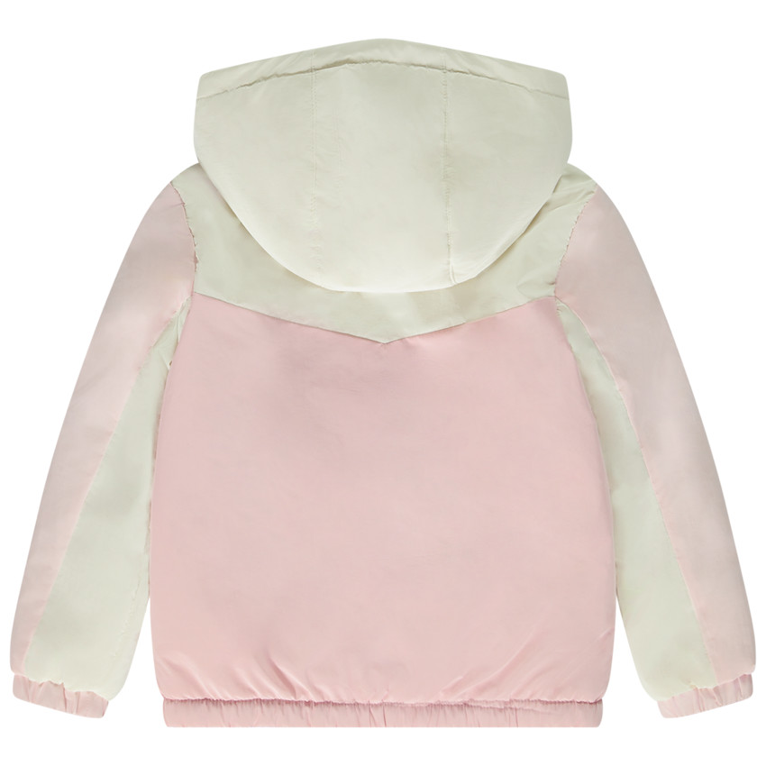 Windjack tweekleurig gewatteerd en gevoerd voor meisjes 