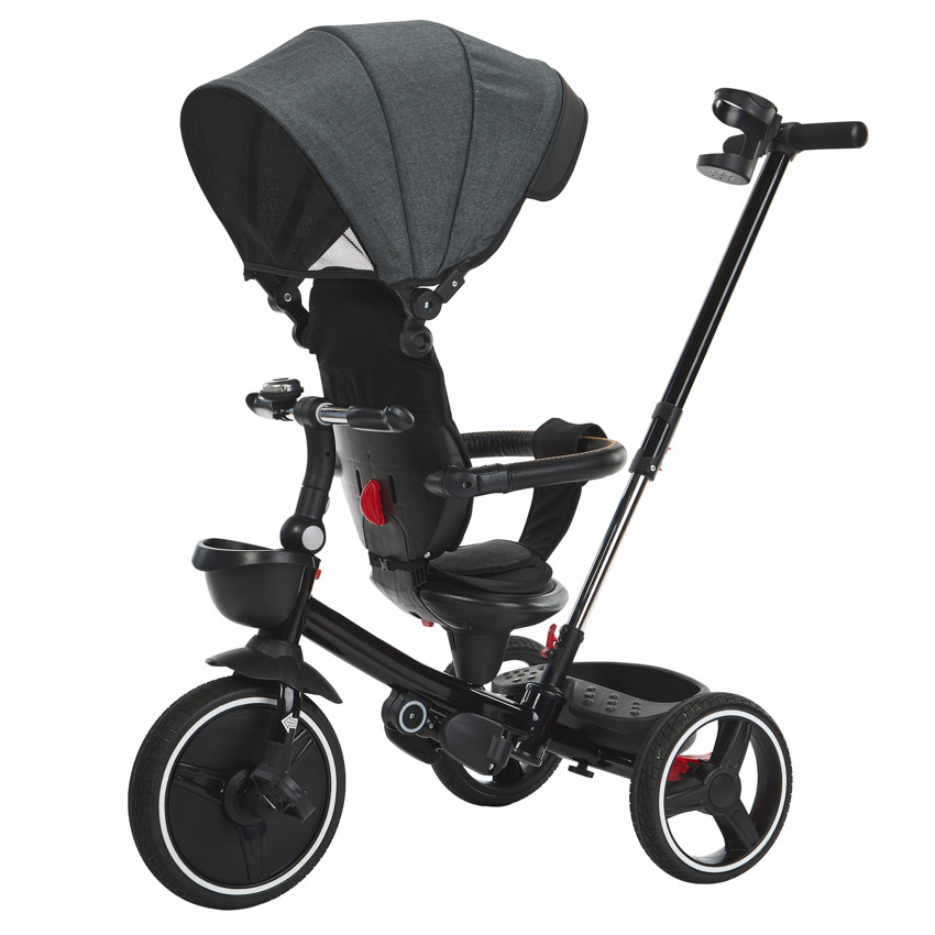 Driewieler Triky 5 in 1 evoluerend grijs/zwart 