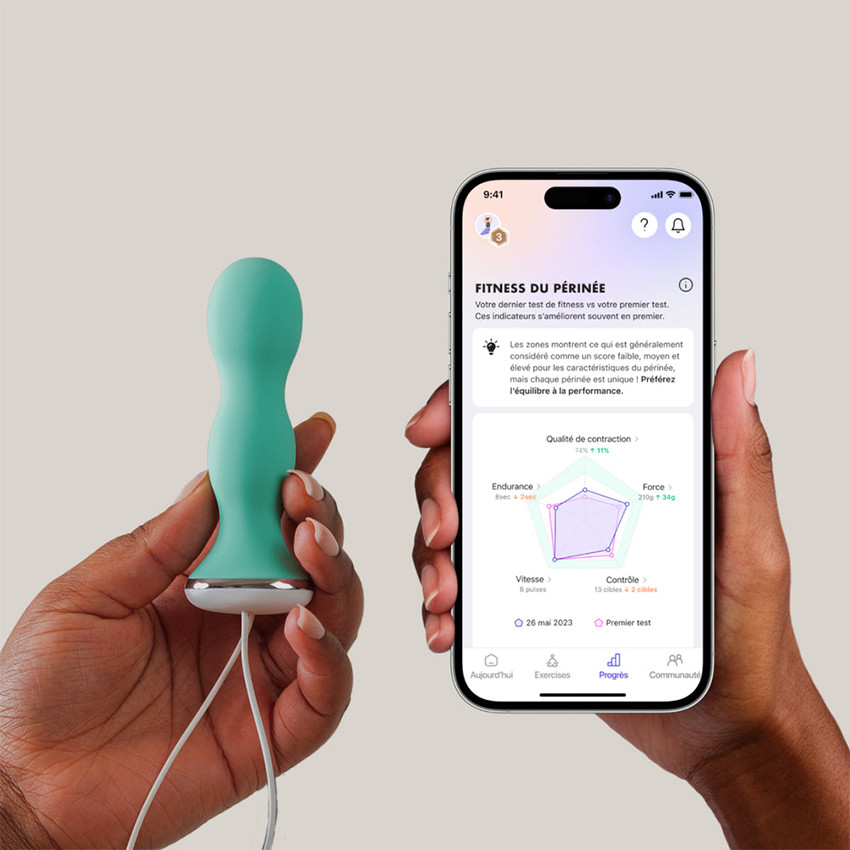 Sonde Care de renforcement périnéal connectée Rose 