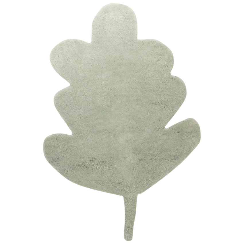 Tapis forme feuille en coton tissé main 75x120 cm 