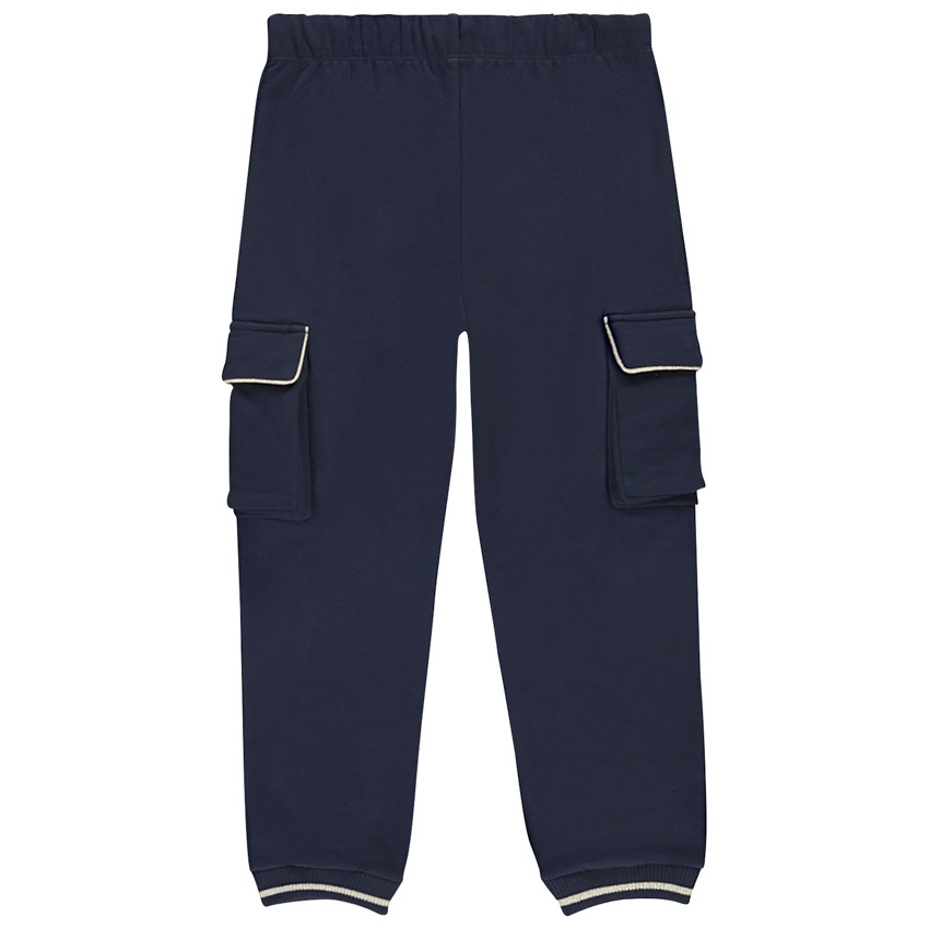 Fleece joggingbroek met cargo-stijl en gouden details voor meisjes 