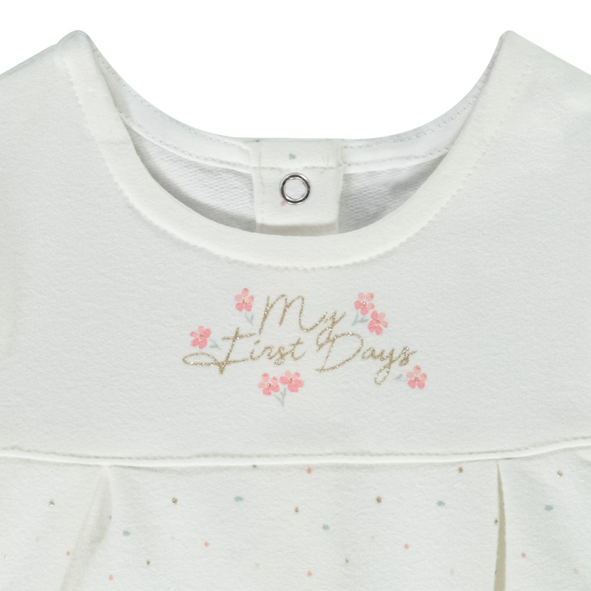 Ensemble 2 pièces robe + caleçon pour bébé fille 