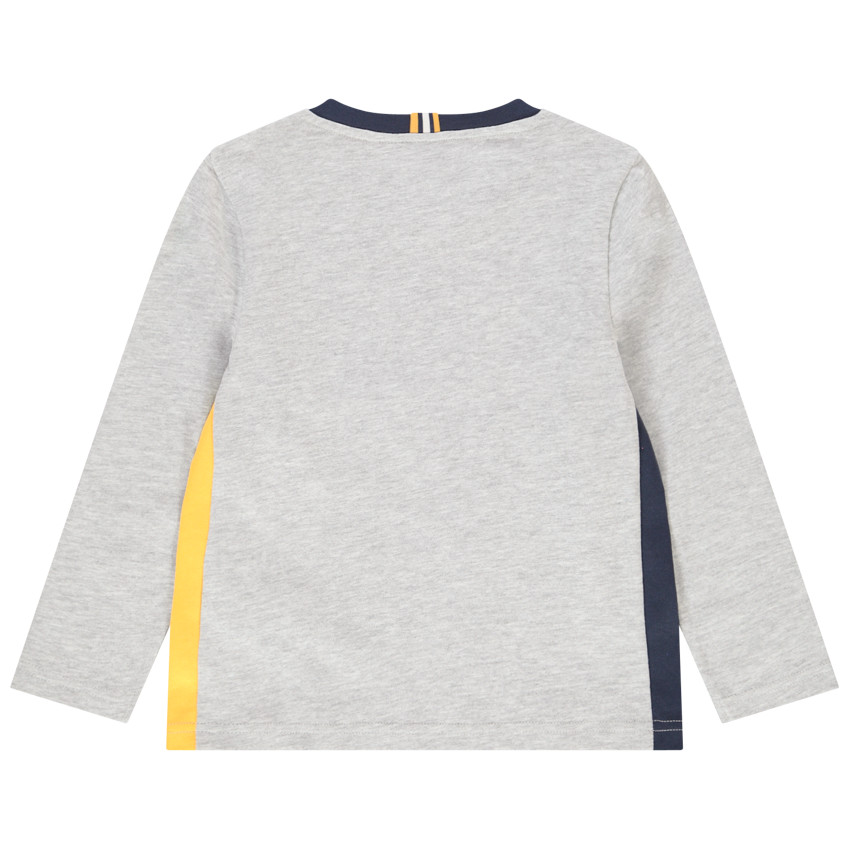 T-shirt met lange mouwen en rubberen print voor jongens 