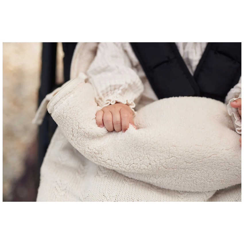 Nid d'ange Grain Knit pour siège-auto 0+ et poussette - Oatmea 