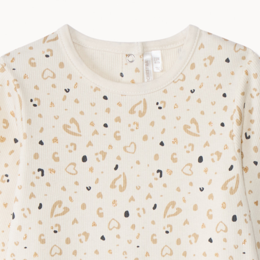 Dors-bien imprimé cœurs pour bébé fille avec ouvertures différentes selon l'âge 