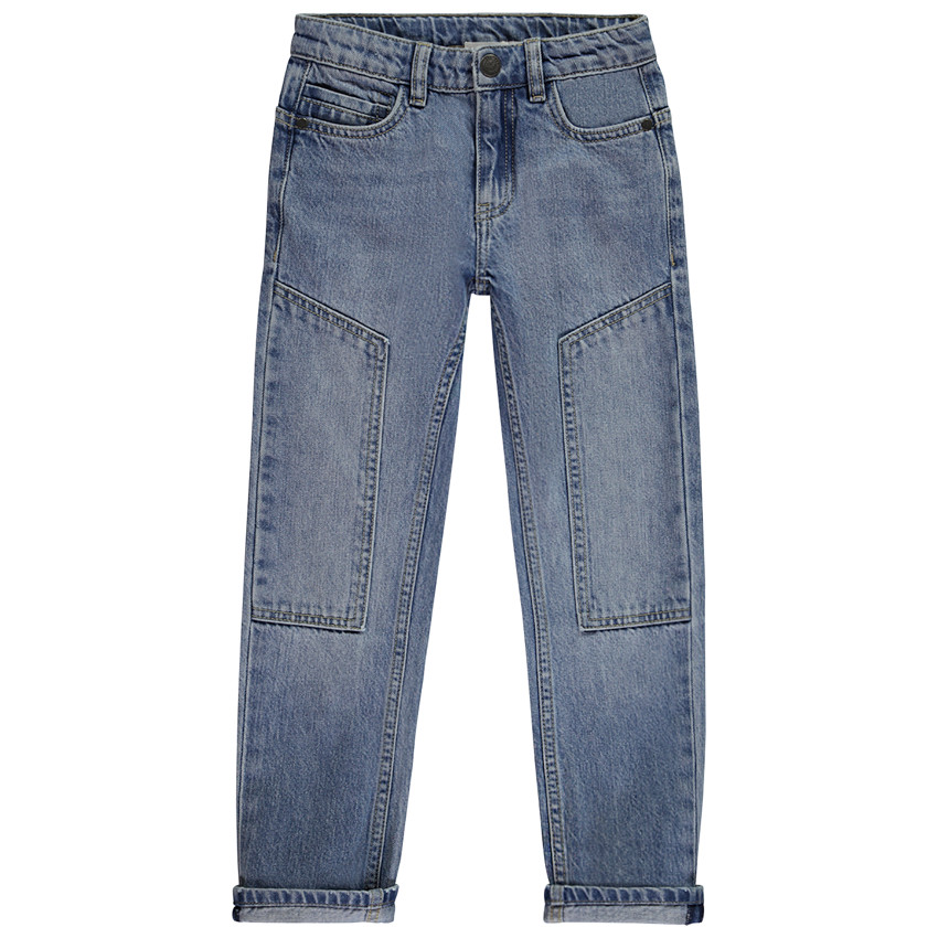 Jean droit en denim effet délavé pour garçon 
