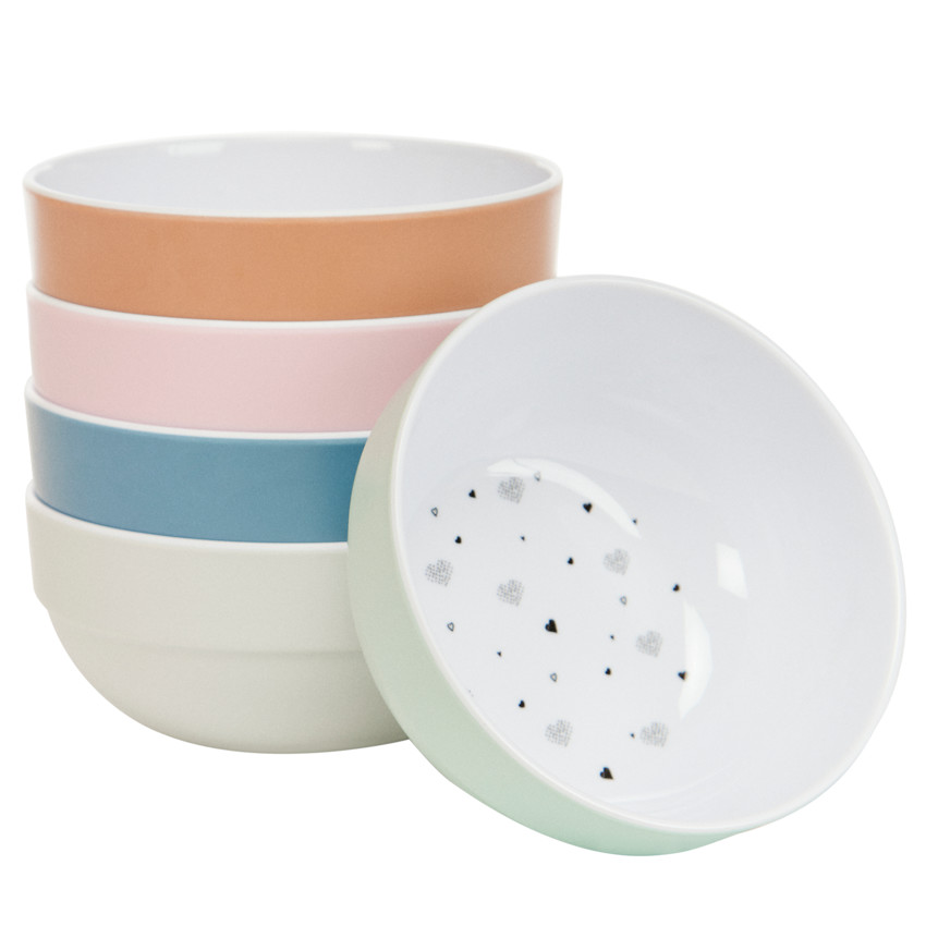 Melamine kom met roze hartenprint Prémaman 