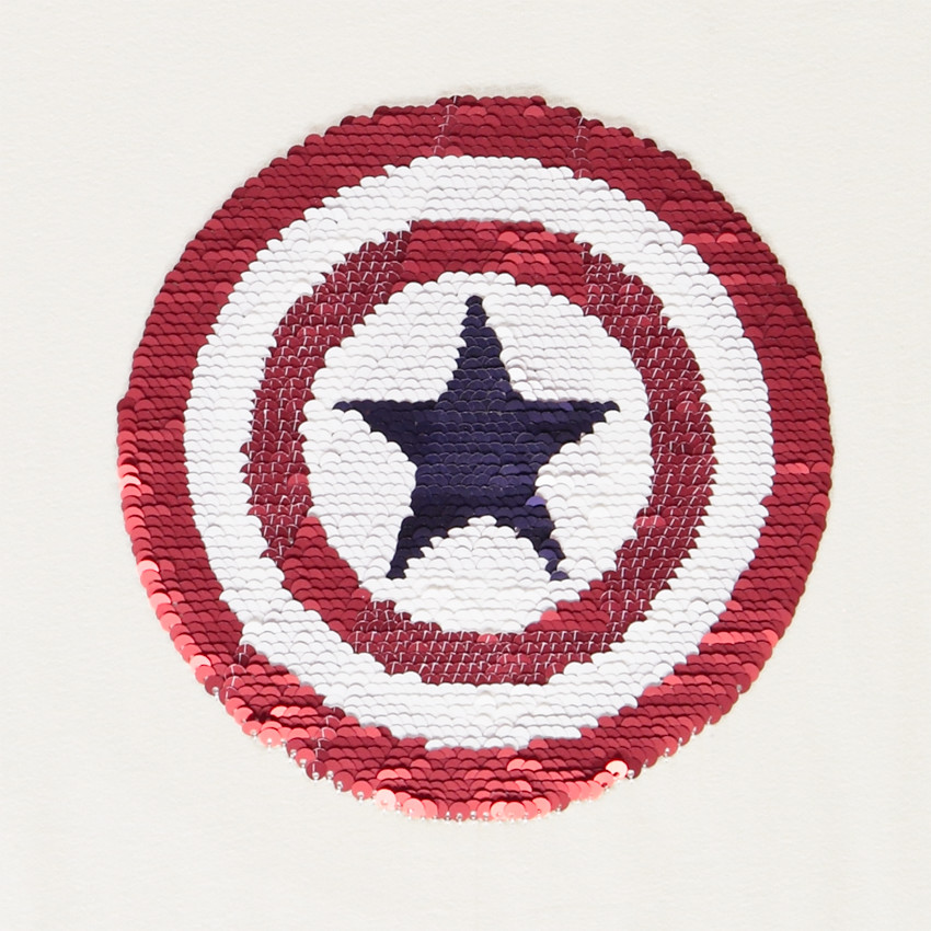 Ensemble t-shirt + short à sequins magiques Avengers Marvel pour garçon 