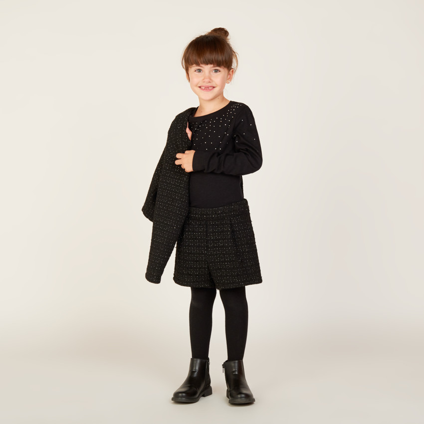 Korte glinsterende mesh shorts voor meisjes 