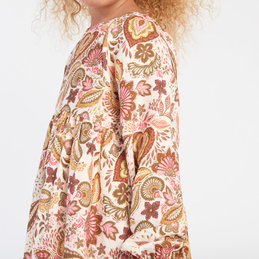 Jurk met lange mouwen, met folkloristisch print, voor meisjes 