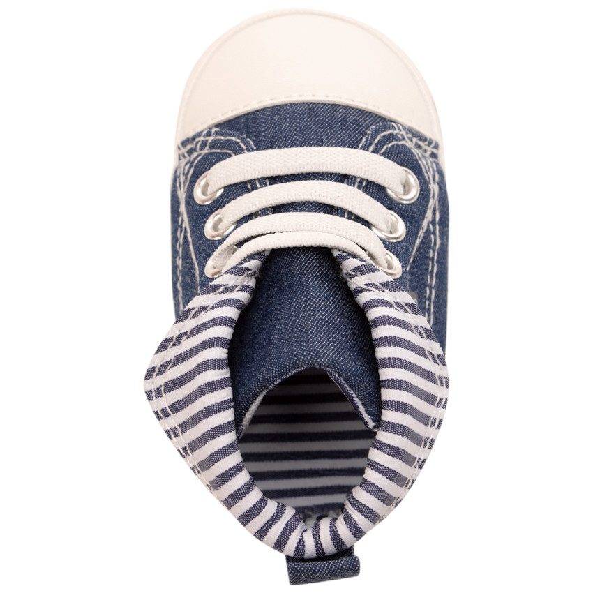 Hoge flexibele sneakers effect jeans voor baby jongen 