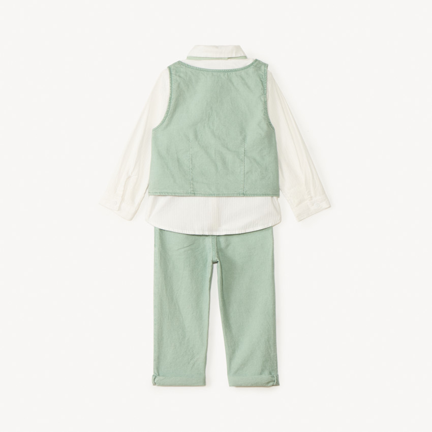 Ensemble 3 pièces avec nœud papillon pour bébé garçon 