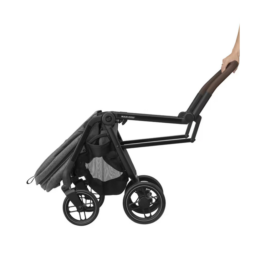 Poussette Leona 2 ultra compacte - Select Grey/ Brown leather 