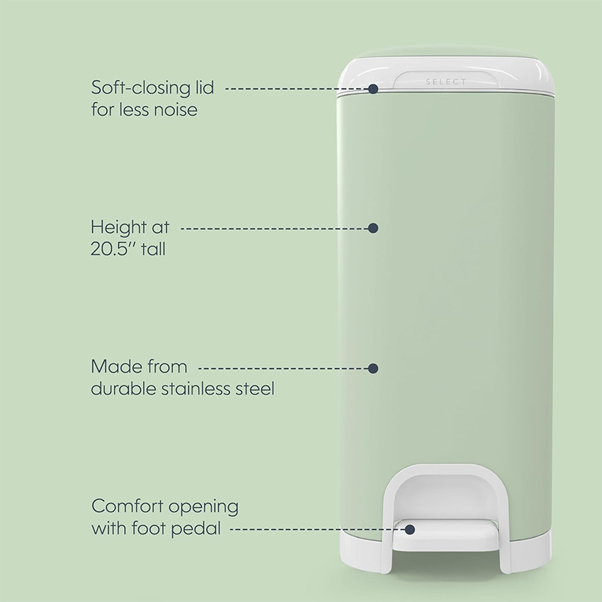 Poubelle à couches Genie Select + 1 recharge octogonale- Vert 