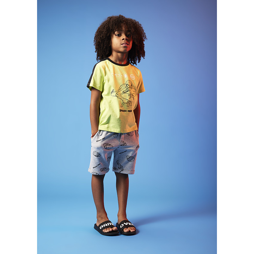 T-shirt met korte mouwen print Spider-Man Marvel voor jongen 