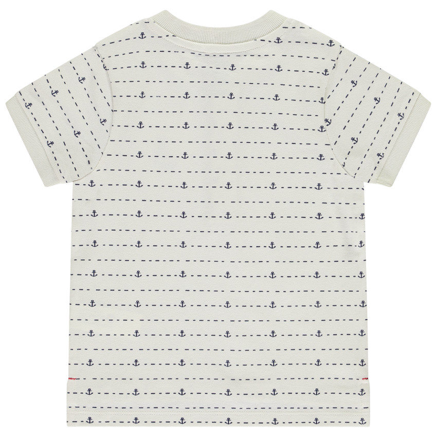 Poloshirt met korte mouwen en ankerprint voor jongen 