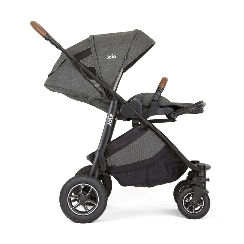 Poussette trio Versatrax + nacelle Ramble XL + coque i-Snug 2 shell gray 