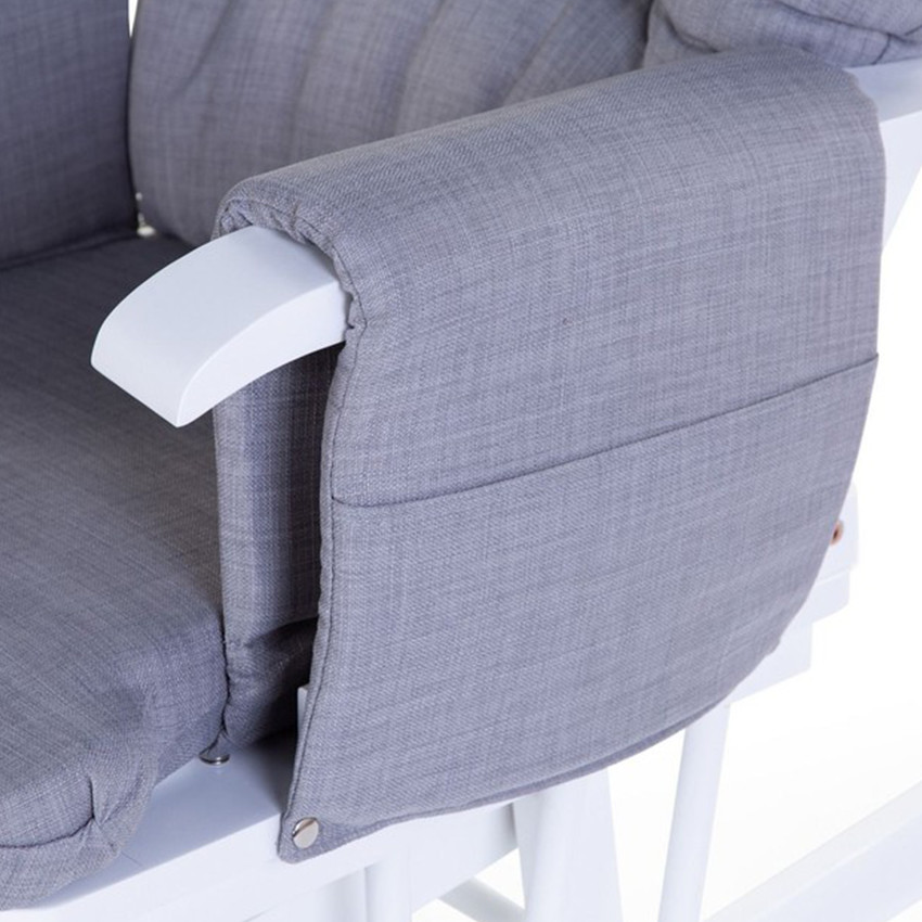 Fauteuil d'allaitement à bascule & Repose pied Gris 