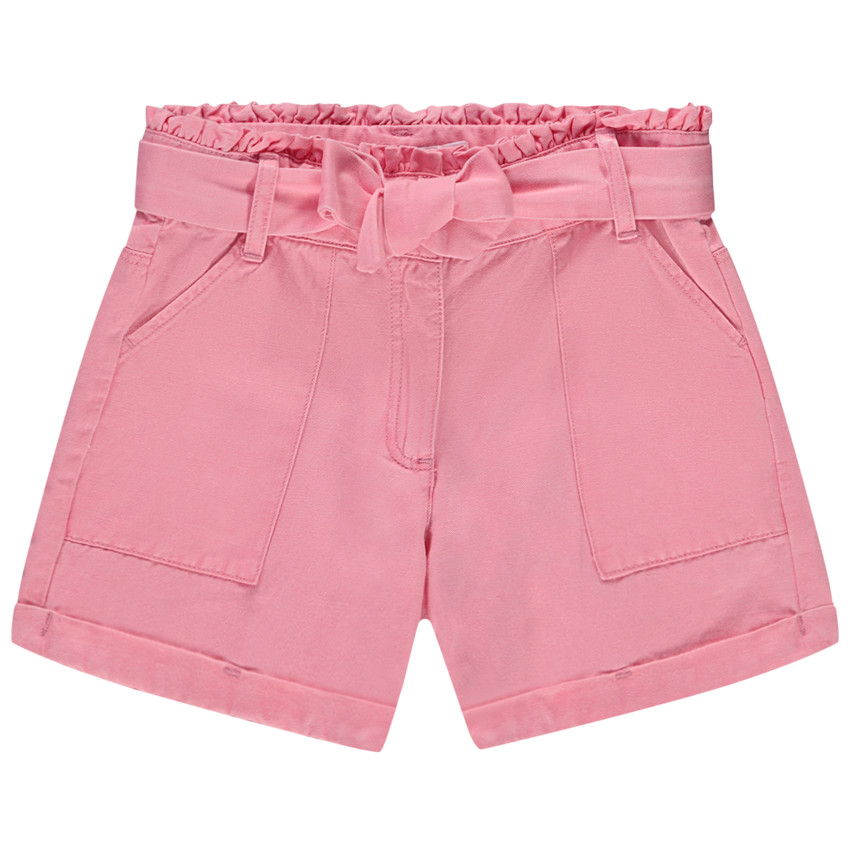 Short paperbag met strikceintuur voor meisjes 