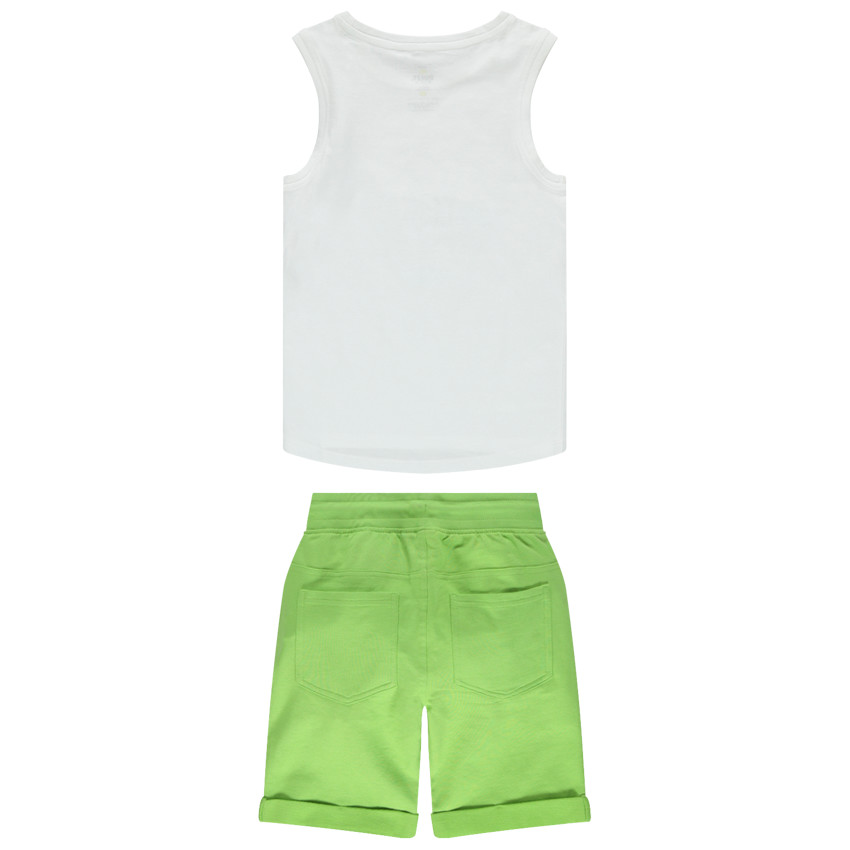 Ensemble pour enfant garçon débardeur et bermuda print SmileyWorld 