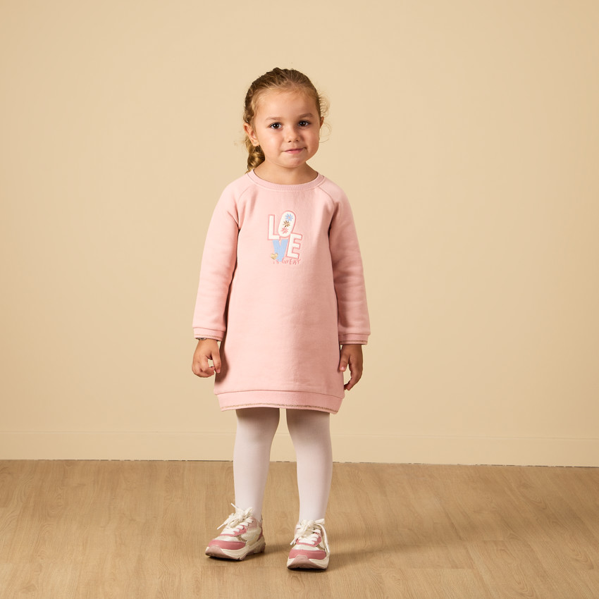 Fleece jurk met patch van fantasie voor meisjes 