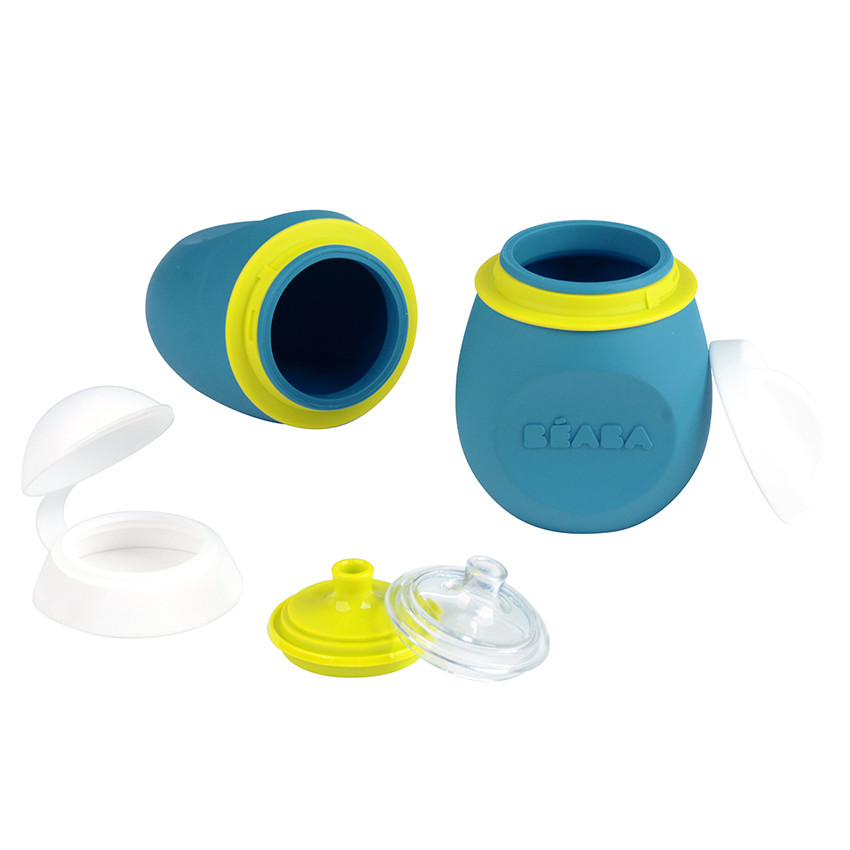 Set BabySqueez' 2 en 1 & Squeez'Portion 180 ml - Bleu 