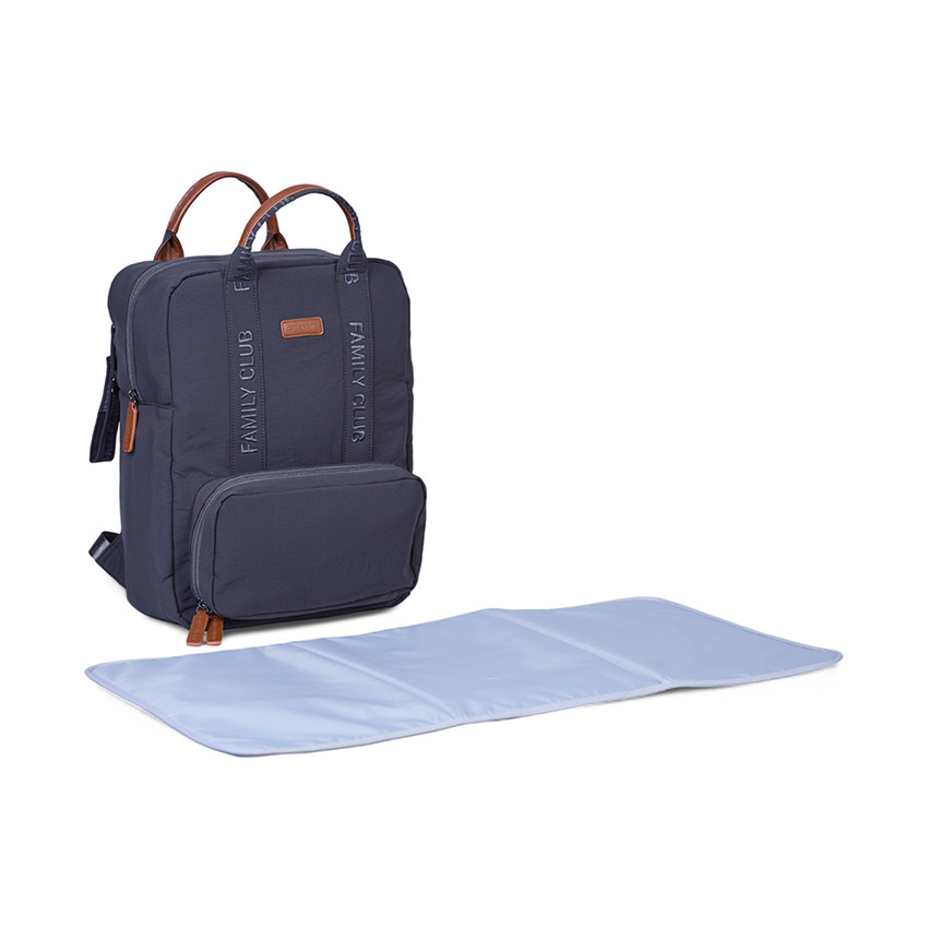 Sac à dos Family Club Signature + pochette + matelas à langer urban gris foncé 