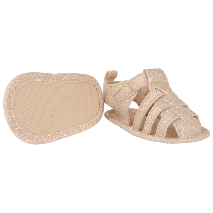 Gesloten en glinsterende sandalen met klittenband voor meisjes 