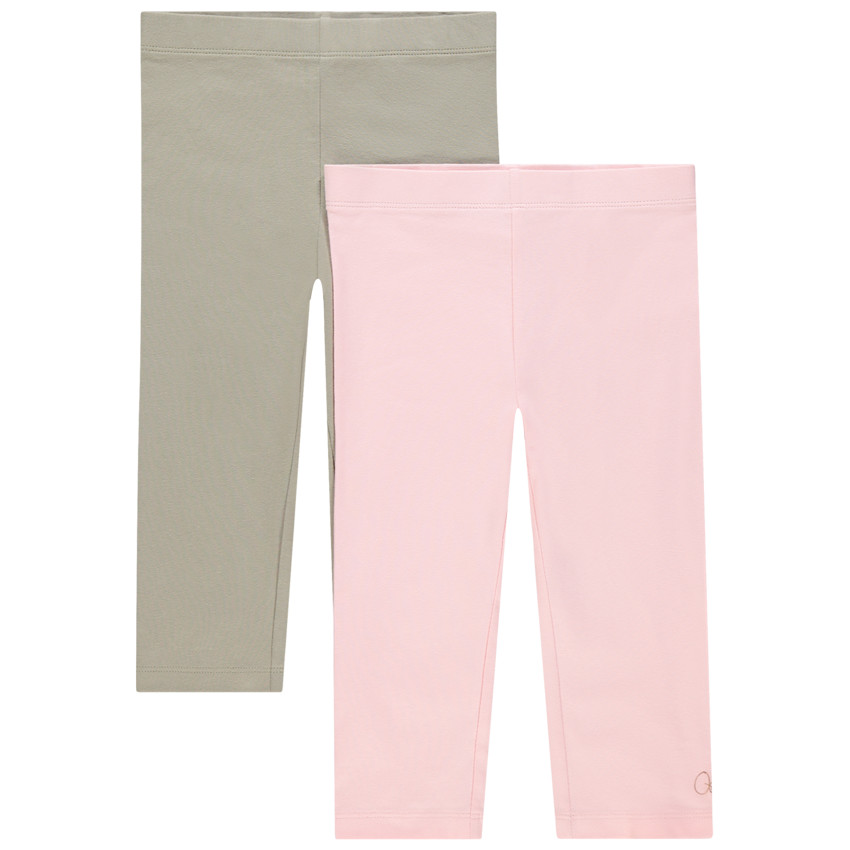 Set van 2 korte leggings met logo-print voor meisjes 