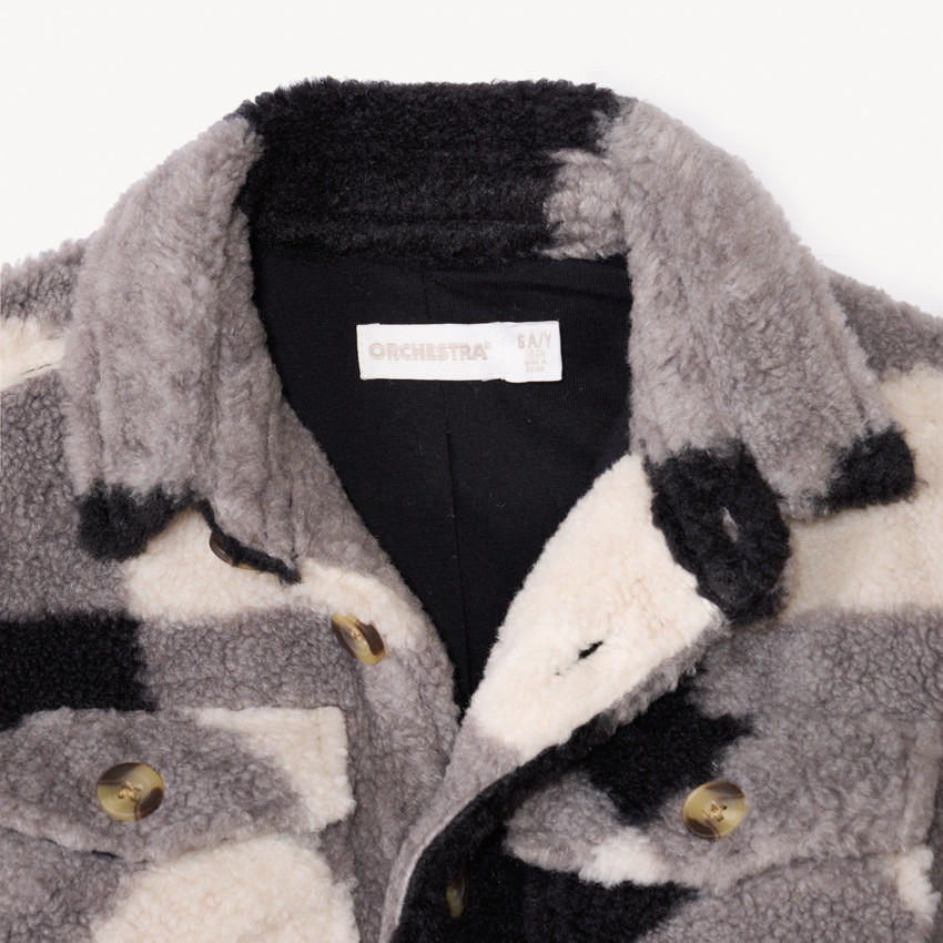 Surchemise à carreaux en sherpa pour garçon 