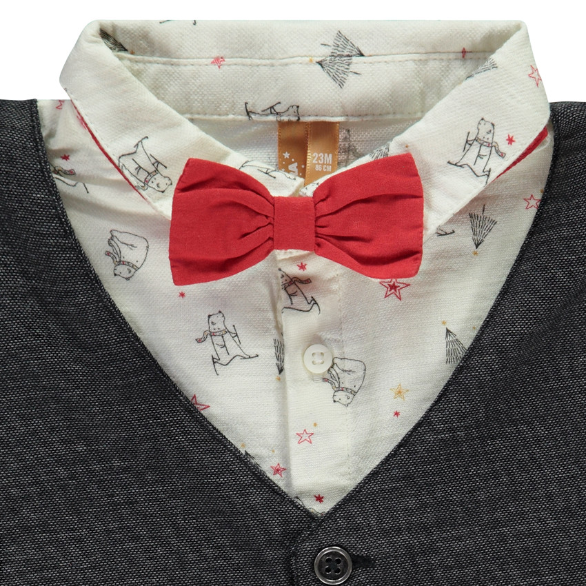 Feestset van 4 stukken met vlinderdas voor babyjongens 