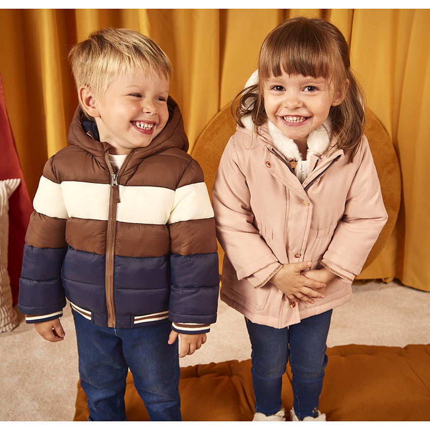 Doudoune effet color block doublée sherpa pour bébé garçon 