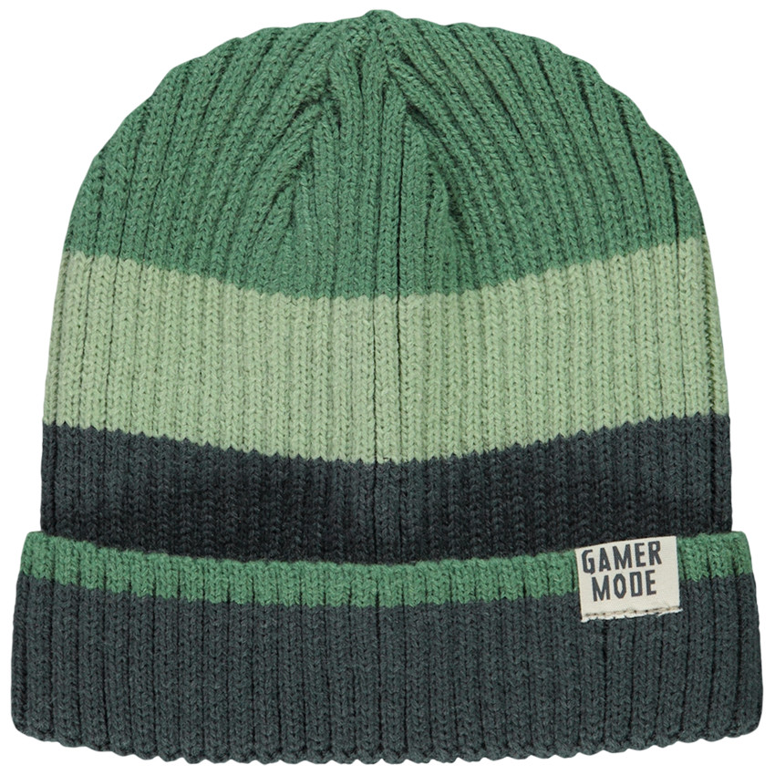 Bonnet en tricot à rayures pour garçon 