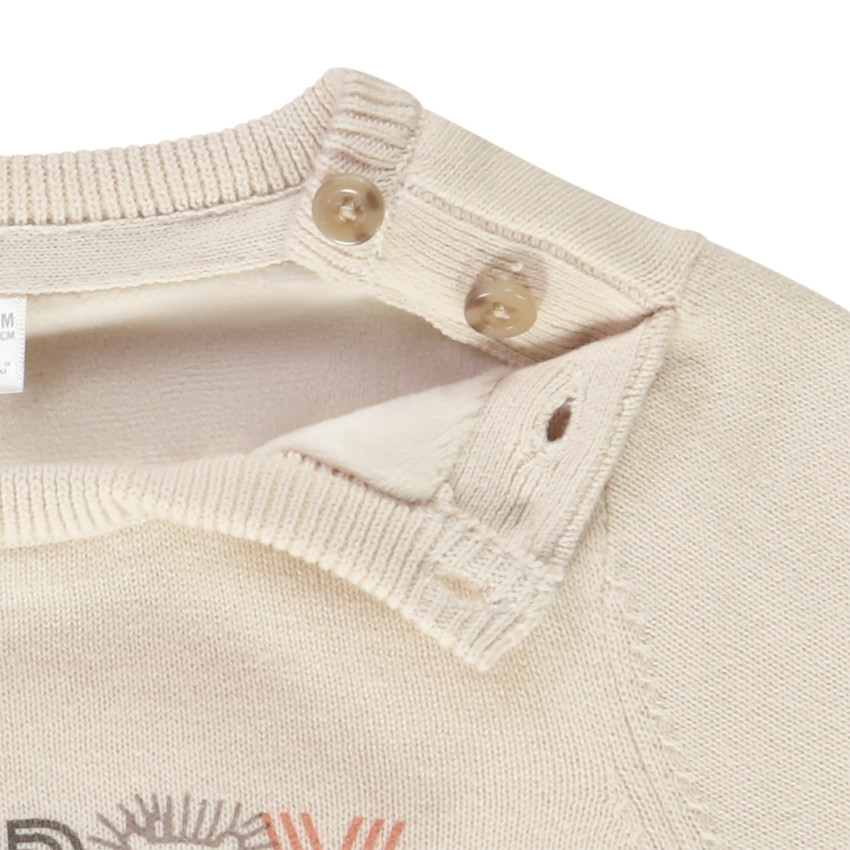 Pull en tricot print happy safari pour bébé garçon 