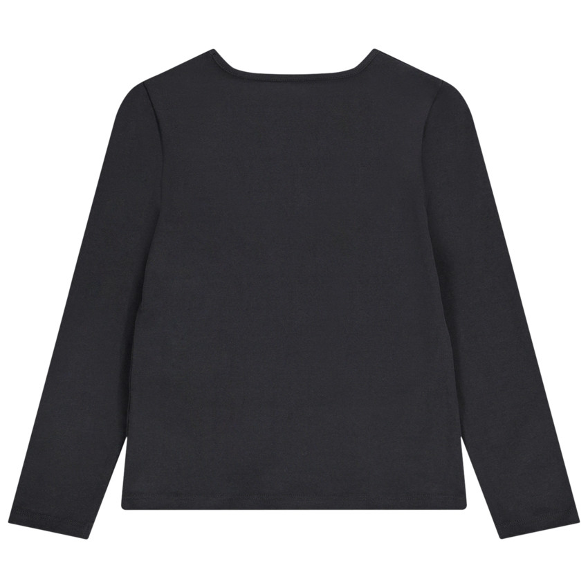 T-shirt manches longues glitter print fantaisie pour fille 