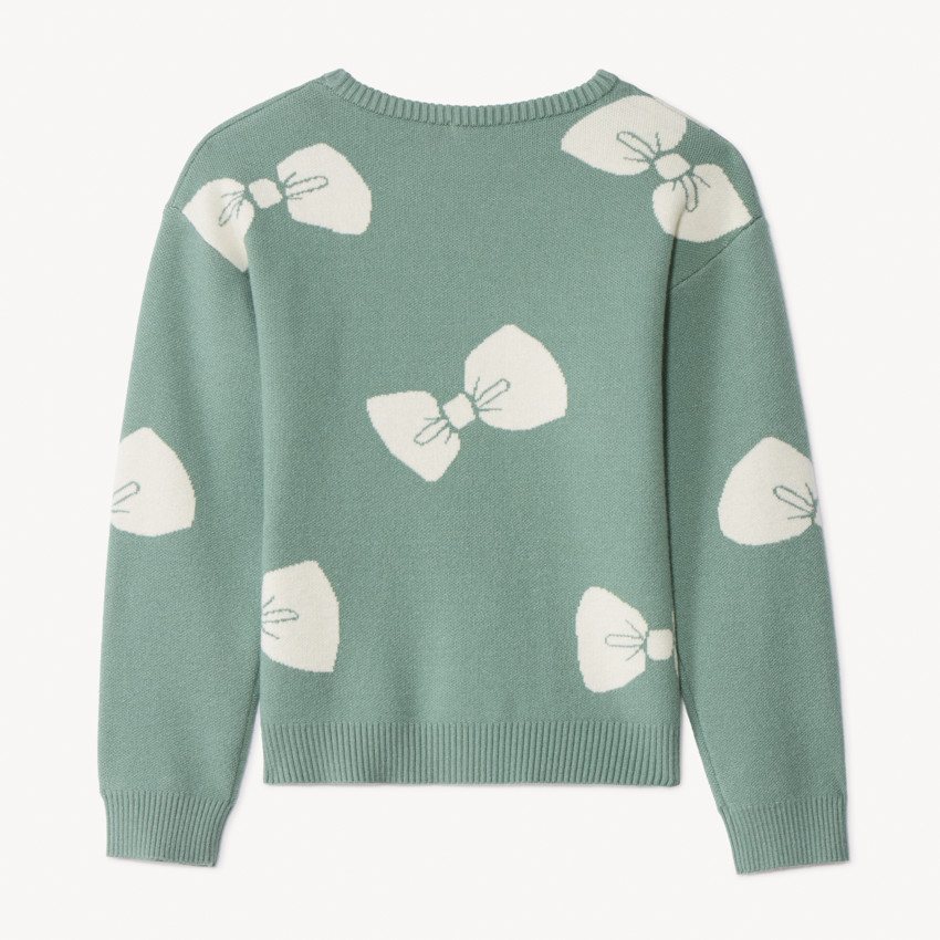 Trui met lange mouwen, semi-oversized, met knooppatroon voor meisjes 