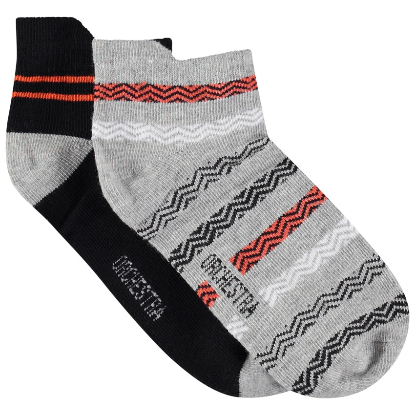 Set van 2 paar matching sokken met grafische strepen 