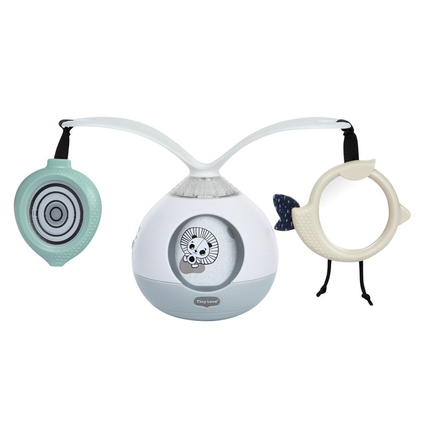 Mobiel geluid en licht op de vloer Tummy Time Black&White 