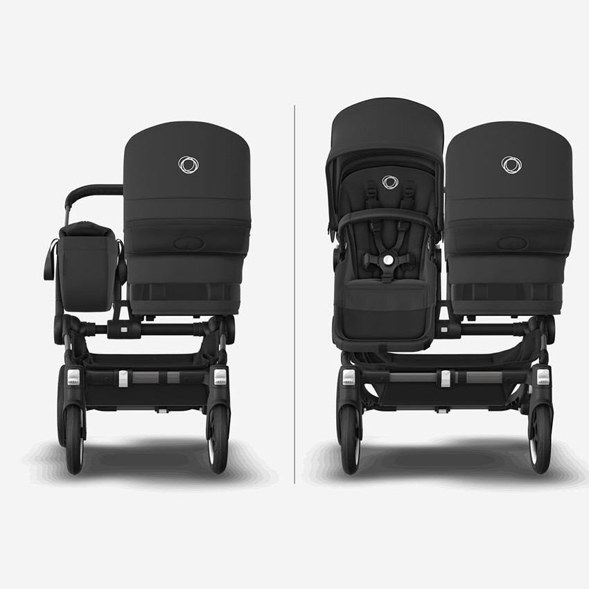 Poussette Donkey 5 Mono Duo assise + nacelle Noir chassis/Taupe Desert  