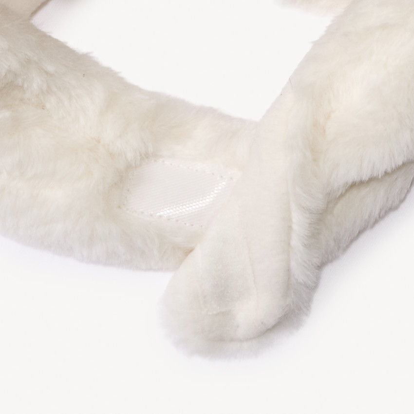 Bonnet en sherpa avec oreilles d'ours ludique en relief pour bébé fille 