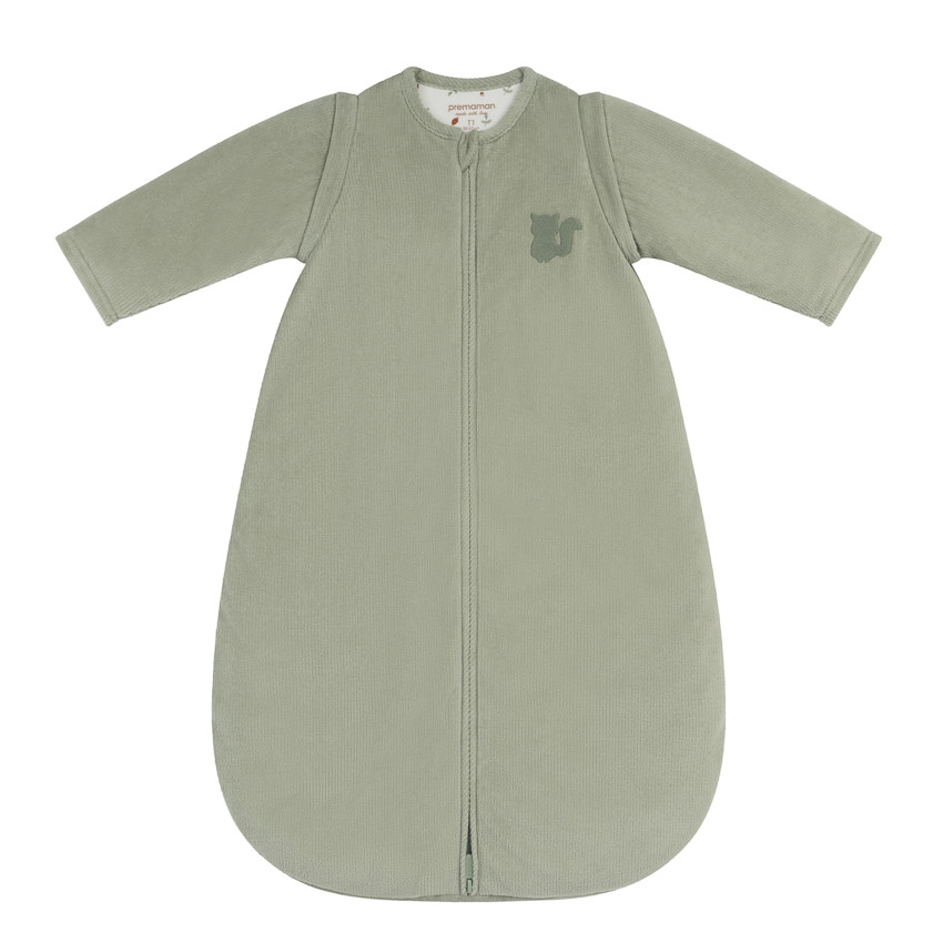 Gigoteuse à manches amovibles en velours côtelé TOG 3.5 écureuil vert 