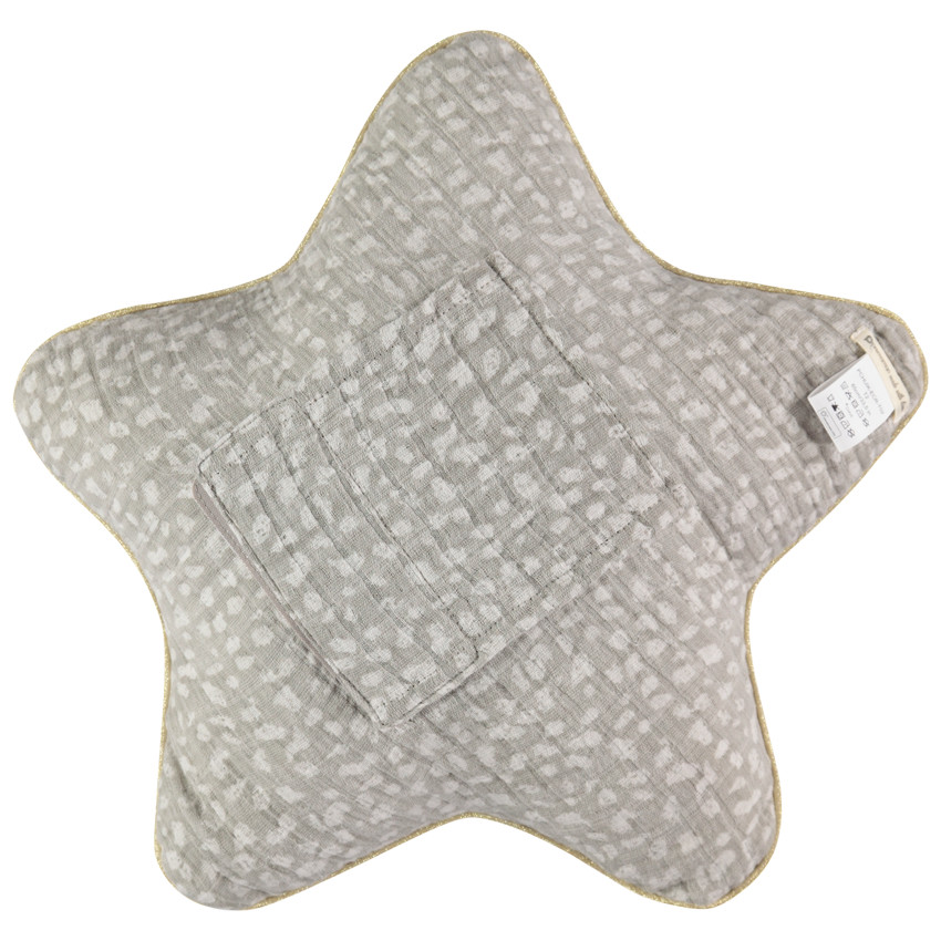 Coussin étoile décoratif ou modulable en tour de lit ou de parc à nouettes 