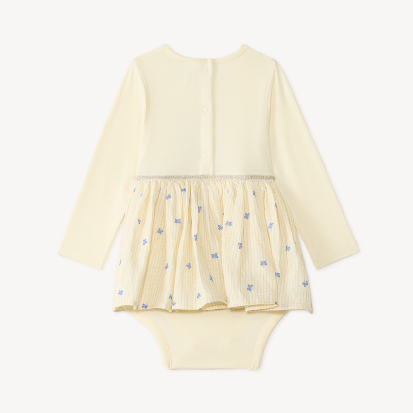 Robe bébé fille 2-en-1 imprimé papillon 