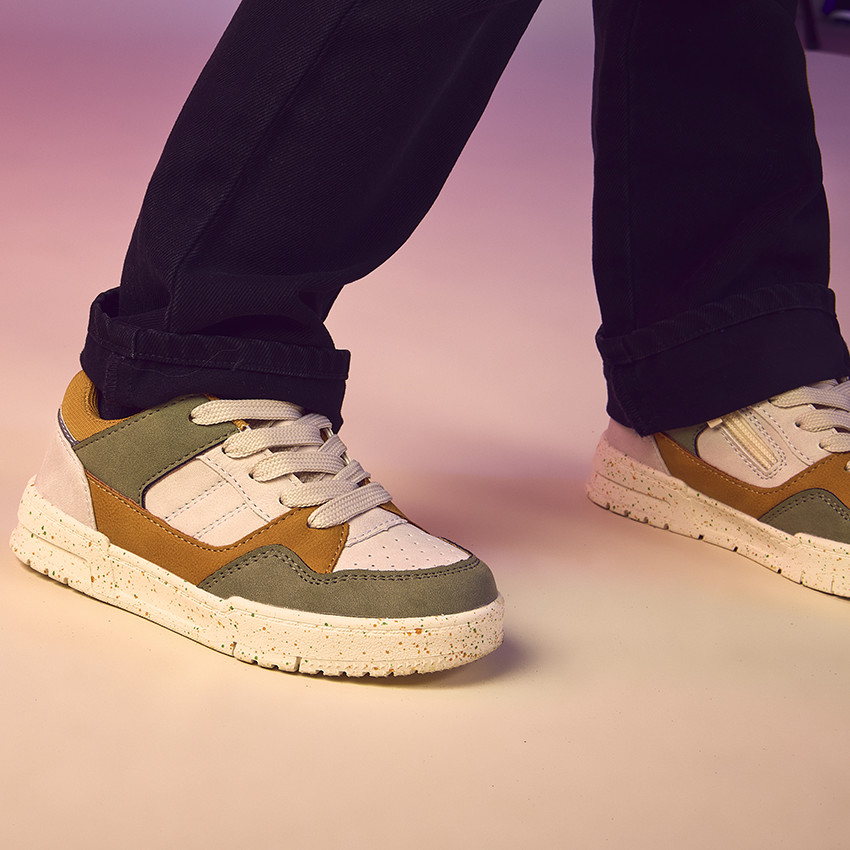 Baskets zippées à empiècements contrastés pour garçon 