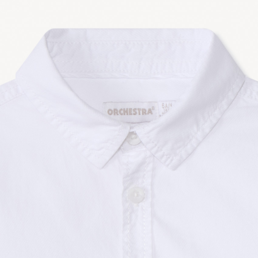 Witte lange mouwen hemd voor jongens 