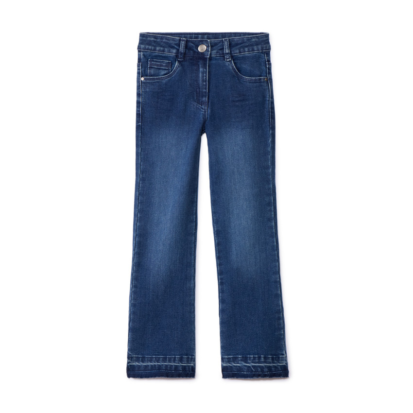 Jean en denim coupe évasé pour fille 