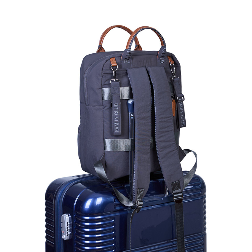 Sac à dos Family Club Signature + pochette + matelas à langer urban gris foncé 