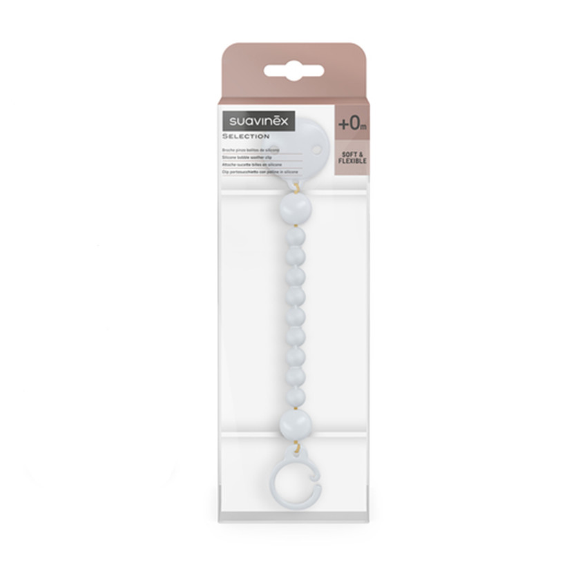 Attache-sucette en silicone Colour Essence bleu 