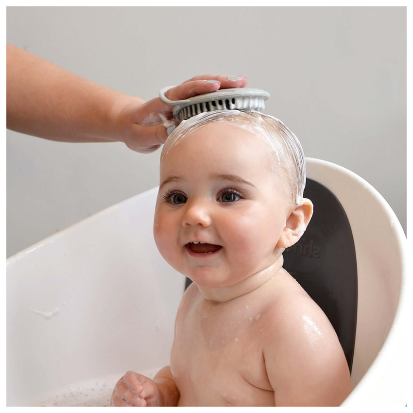 Badborstel silicone voor baby's - Eucalyptus 