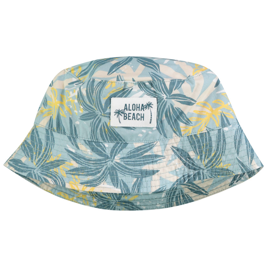 Bob van katoen met palmenprint voor jongen 